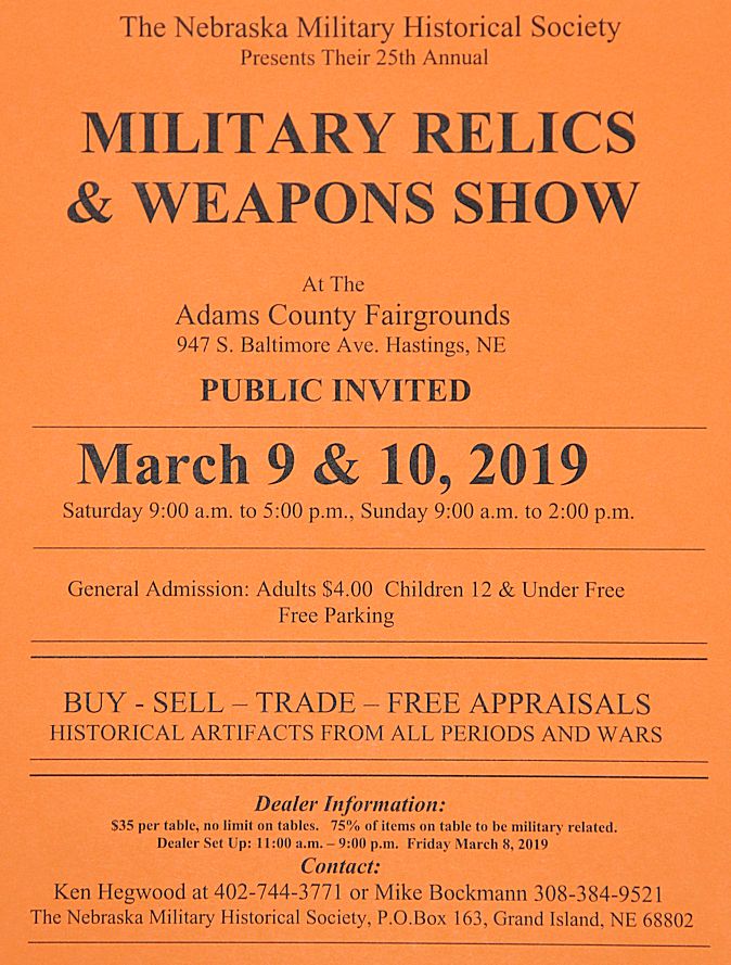 Hastings NE Military Show Long Running Event! EVENTS CALENDAR