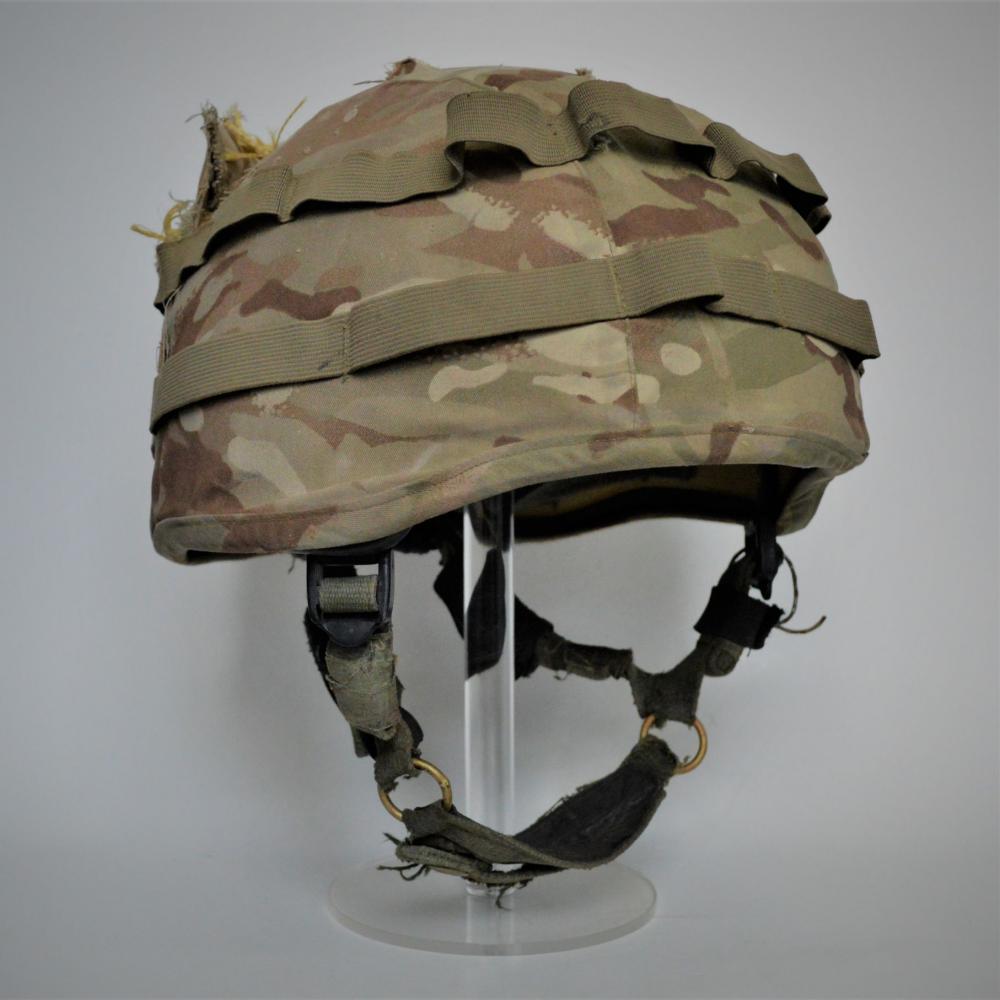 Battle-Damaged British Mk.7 Helmet - Uniforms, Insignia