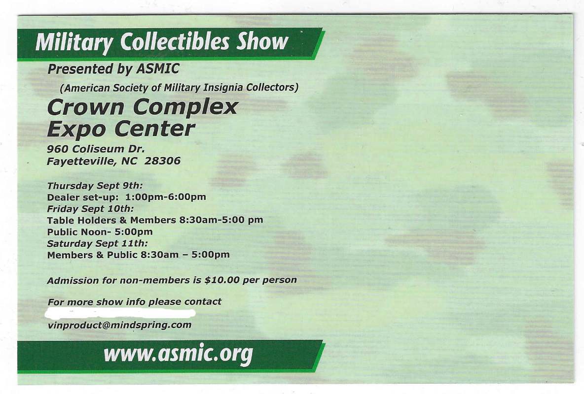 Fayetteville Military Show Prsented By ASMIC EVENTS CALENDAR World