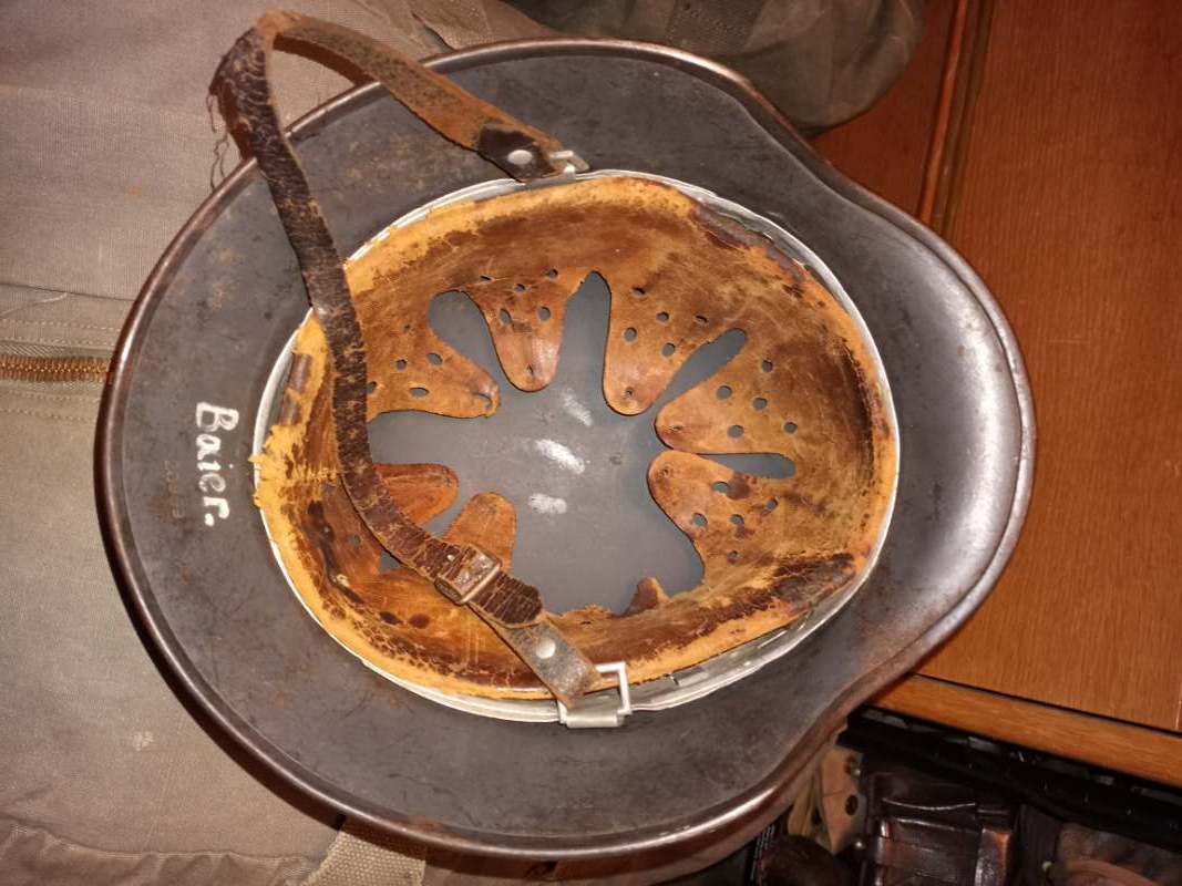 Named camo German helmet flea market find TR HELMETS World