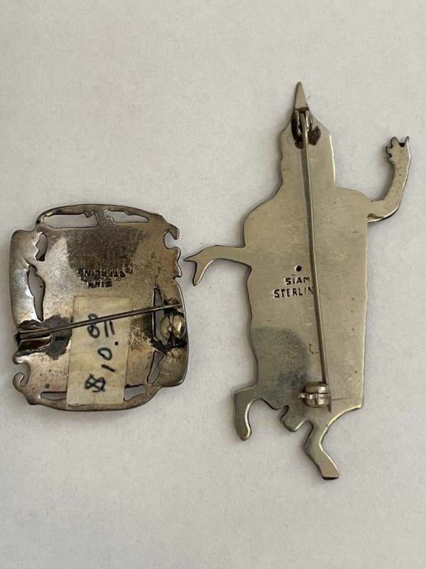 Unknown sterling silver military pins ww2 help can you